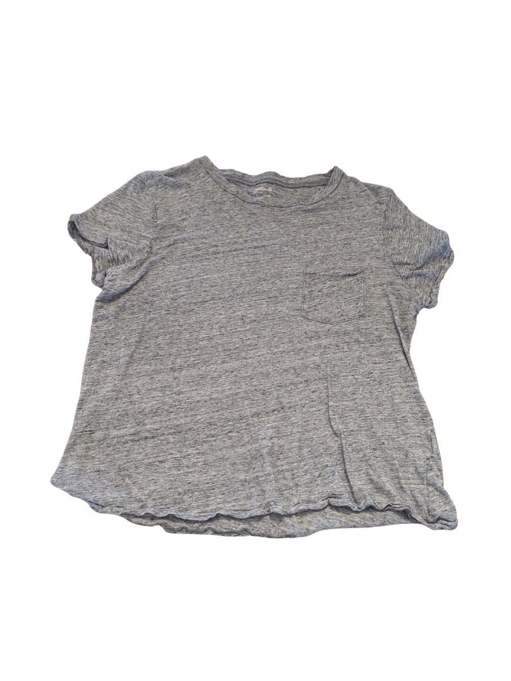 EUC Madewell Womens Large short sleeve pocket heather gray shirt 100% cotton